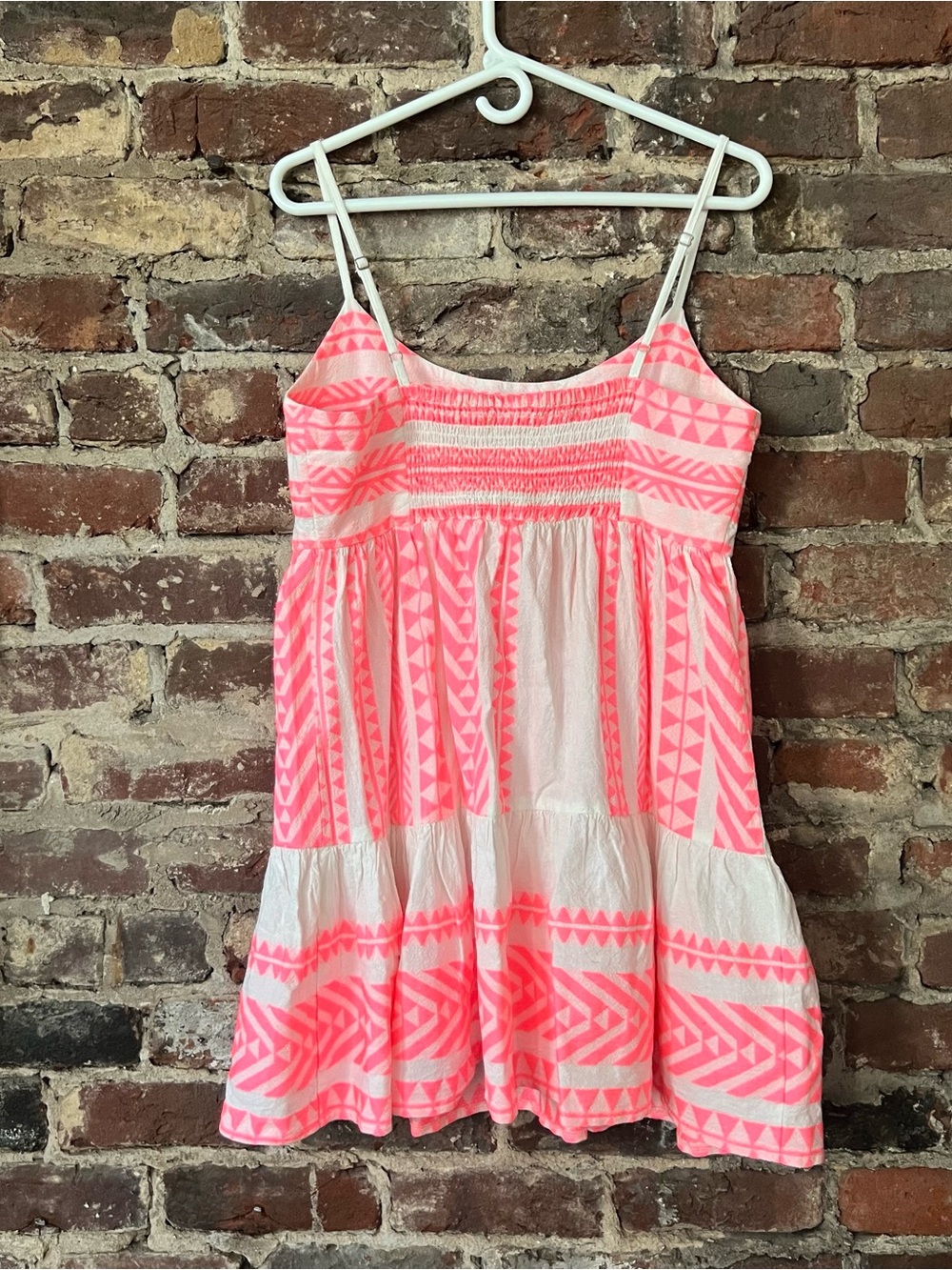 mi ami Neon Pink and White Mini Dress - Picture 6 of 10